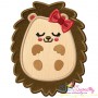 Hedgehog Girl Sleeping Applique Design Pattern-1