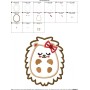 Hedgehog Girl Sleeping Applique Design Pattern-4