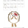 Hedgehog Girl Applique Design Pattern-4
