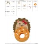 Hedgehog Girl With Doughnut Embroidery Design Pattern-2