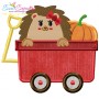Fall Hedgehogs Girl Applique Design Bundle-10