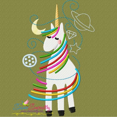 Artistic Unicorn-1 Embroidery Design Pattern-1