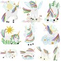 Artistic Unicorns Embroidery Design Bundle-1