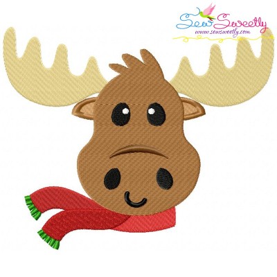 Christmas Moose Embroidery Design Pattern-1