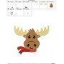 Christmas Moose Embroidery Design Pattern-2