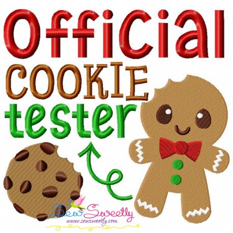 Official Cookie Tester-2 Embroidery Design Pattern