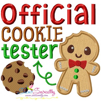 Official Cookie Tester-2 Applique Design