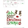 Ohh Deer Christmas Is Here Embroidery Design Pattern-2