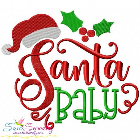 Santa Baby Embroidery Design Pattern