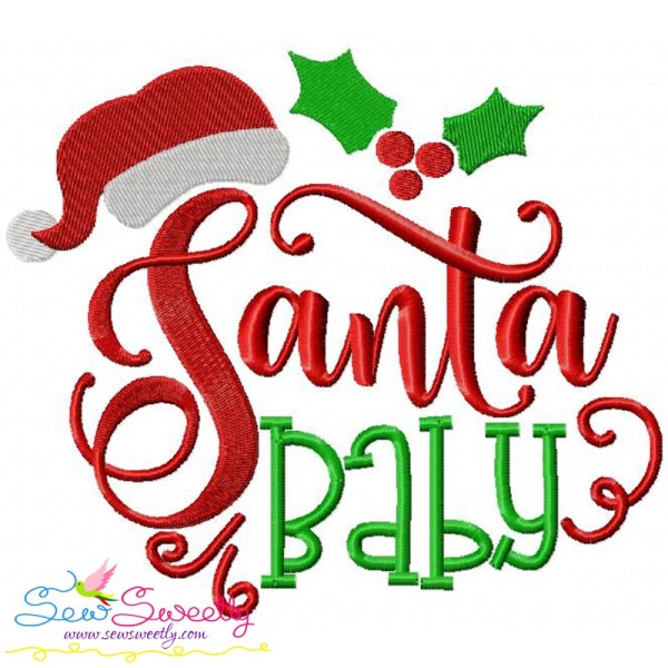 Santa Baby Embroidery Design Pattern-1