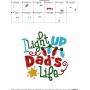 I Light Up Dad's Life Embroidery Design Pattern-2