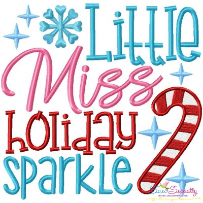 Little Miss Holiday Embroidery Design