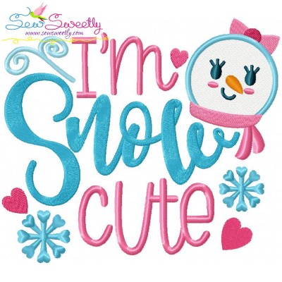 Snow Cute Embroidery Design Pattern-1