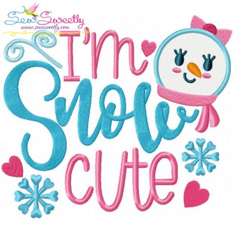Snow Cute Embroidery Design Pattern