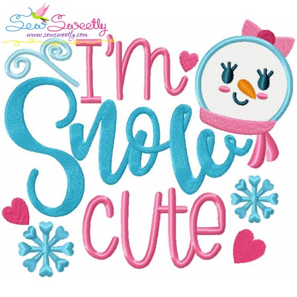 Snow Cute Embroidery Design Pattern-1
