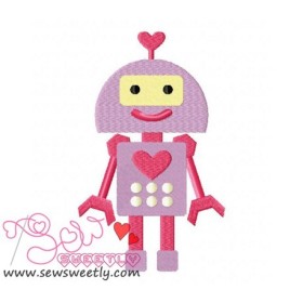 Lovely Robot-2 Embroidery Design Pattern-1