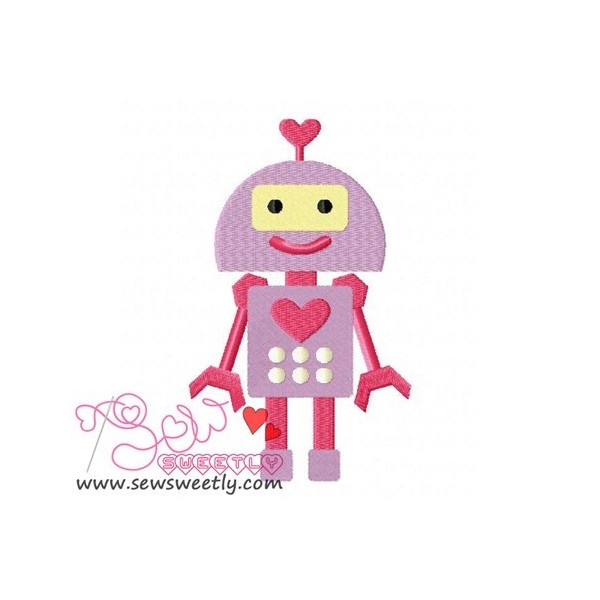 Lovely Robot-2 Embroidery Design Pattern-1