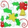 Christmas Block- Bell And Star Embroidery Design Pattern-1
