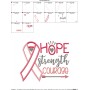 Hope Strength Courage Ribbon Applique Design Pattern-2