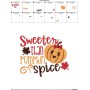 Sweeter Than Pumpkin Spice Lettering Embroidery Design Pattern-2