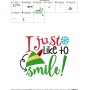 I Just Like To Smile Embroidery Design Pattern-2