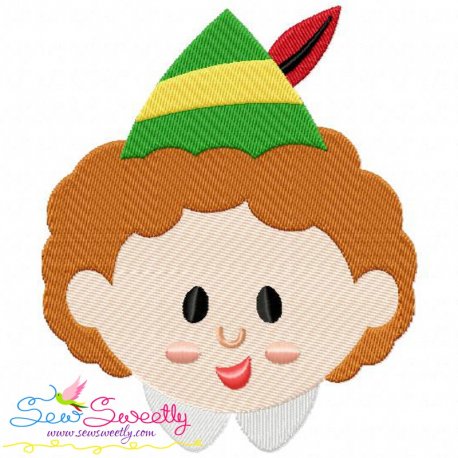 Buddy elf Head Embroidery Design Pattern