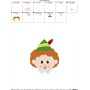 Buddy elf Head Embroidery Design Pattern-2