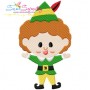 Christmas Elves And Lettering Embroidery Design Bundle-8