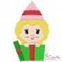 Christmas Elves And Lettering Embroidery Design Bundle-9