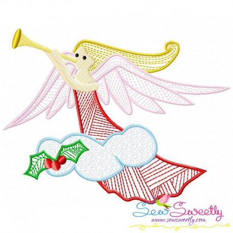 Bean Stitch Christmas Angel Embroidery Design Pattern
