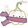 Fall Pumpkin Scarf Embroidery Design- 1
