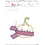 Fall Pumpkin Scarf Embroidery Design Pattern-2