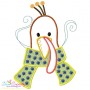 Fall Turkey Scarf Embroidery Design Pattern-1