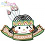 Native American Boy Scarf Embroidery Design Pattern-1