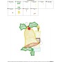 Bean Stitch Christmas Bell Embroidery Design Pattern-2