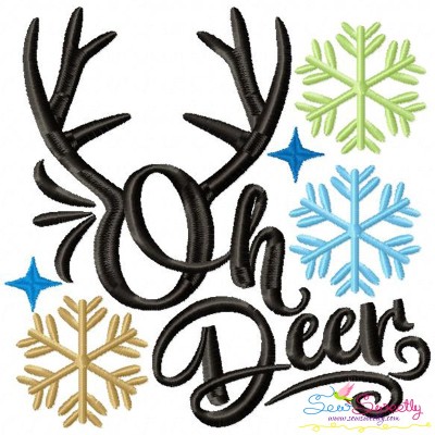 Oh Deer Embroidery Design Pattern-1