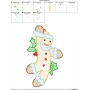 Bean Stitch Christmas Gingerbread Man Embroidery Design Pattern-2