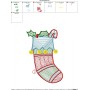 Bean Stitch Christmas Stocking Embroidery Design Pattern-2