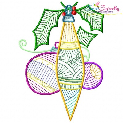 Bean Stitch Christmas Ornaments Embroidery Design Pattern-1