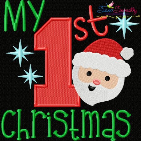 My 1st Christmas Embroidery Design Pattern-1