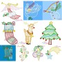 Bean Stitch Christmas Embroidery Design Bundle-1