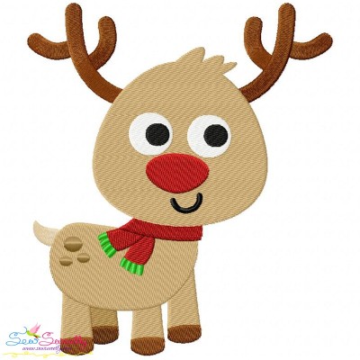 Christmas Reindeer-2 Embroidery Design Pattern-1