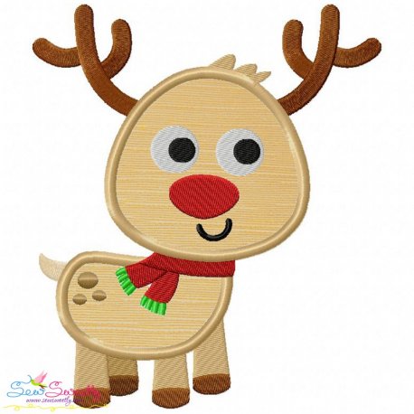 Christmas Reindeer-2 Applique Design Pattern