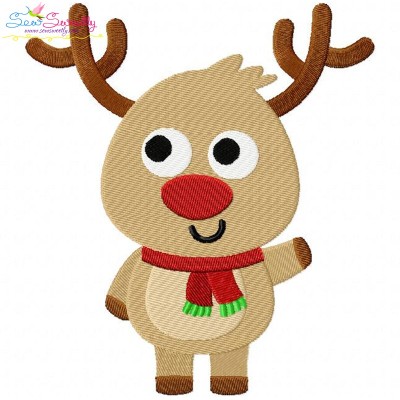 Christmas Reindeer-1 Embroidery Design Pattern-1