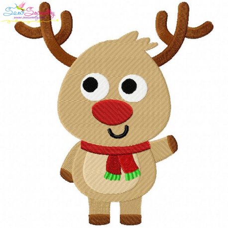 Christmas Reindeer-1 Embroidery Design- 1