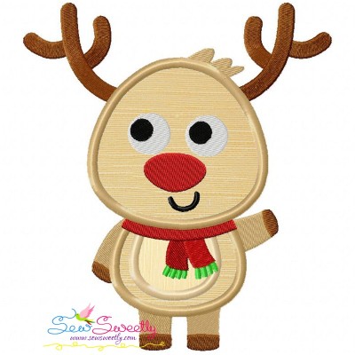 Christmas Reindeer-1 Applique Design Pattern-1