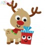 Christmas Reindeer And Gift Embroidery Design Pattern-1