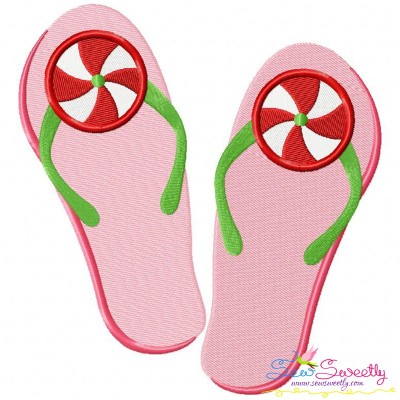 Peppermint Flops Embroidery Design