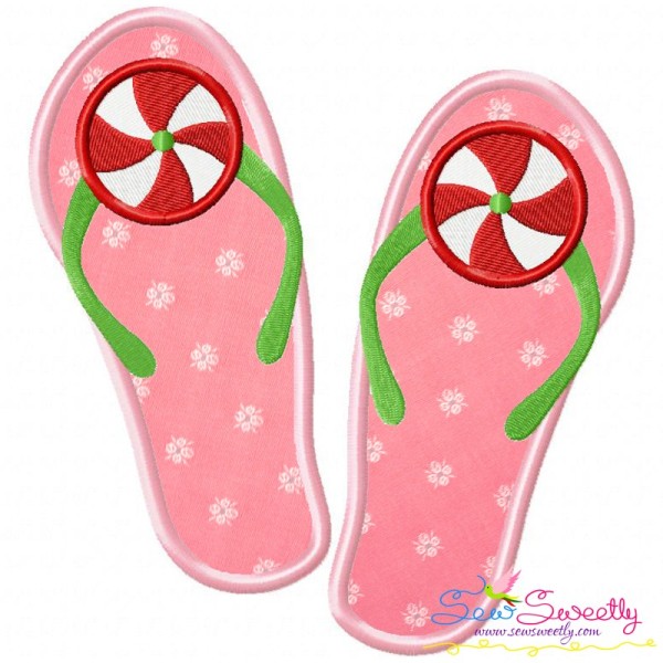 Peppermint Flops Applique Design Pattern-1