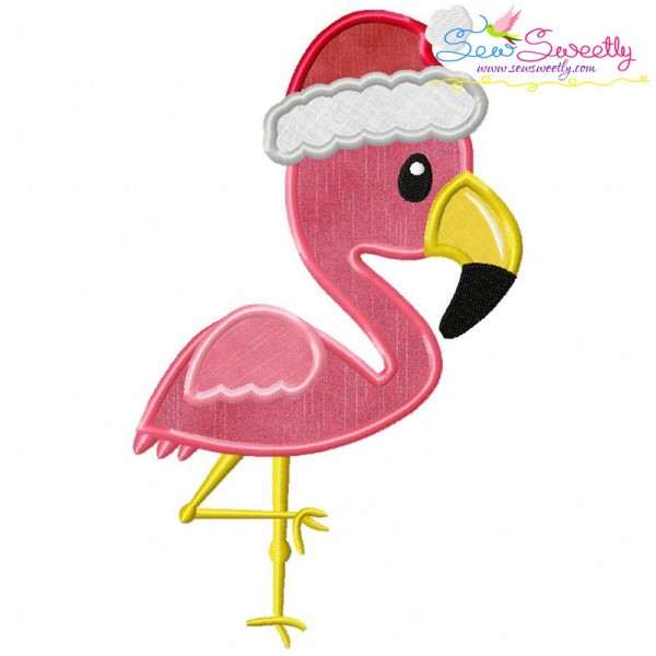Christmas Tropical Flamingo Applique Design Pattern-1